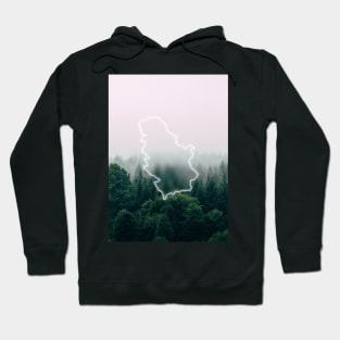 Serbia Country Map | Luminous Landscapes Hoodie